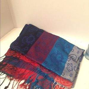 Beautiful tassel hijab or multicolor large scarf wrap